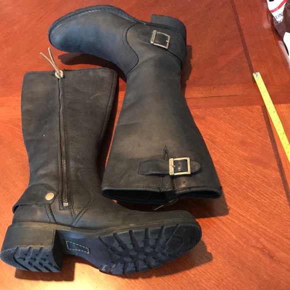 Timberland black leather boots size 7M - Picture 15 of 16